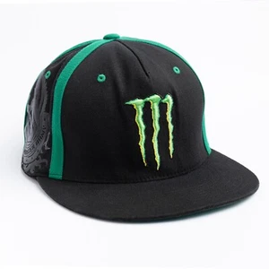 Vintage Monster Energy Cap Flexfit S/M Black Green Embroidered Y2K Logo Unisex - Picture 1 of 13