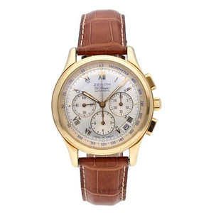 Zenith El Primero Chronograph 18k Yellow Gold Auto Mens Watch 30.0500.400/01 - Picture 1 of 9