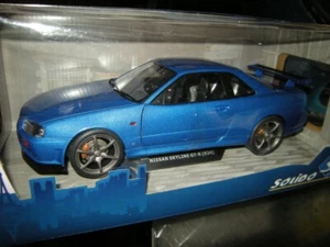 1:18 Solido Nissan Skyline GTR R34 Bayside azul/azul 1999 en embalaje original - Imagen 1 de 1