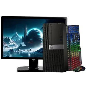 Dell Gaming Desktop Computer i5 16GB 2TB HDD+120GB SSD 22 in LCD NVIDIA Graphics - Picture 1 of 6