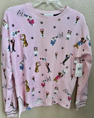NEW NWT PJ Salvage Woof Love Dog/Puppy Lounge Pajama Sleep Top Thermal Women S - Image 1 of 4