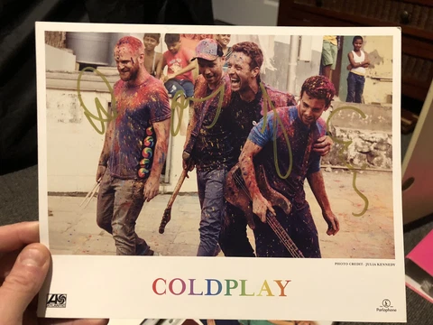 Coldplay Full Band Signed 10x8 Autograph Photo - Chris Martin Cover