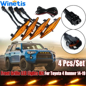 Set of 4pcs Grille Led Amber Lights Light For Toyota 4Runner TRD Pro 2014-2021 - Foto 1 di 12