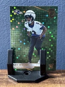 2024 Panini Donruss Elite #157 Nate Wiggins Green Disco RC Rookie Card Ravens - Picture 1 of 2