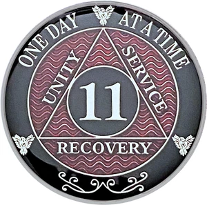 Silver Tri-Plated 11-20 Year AA Coins, Alcoholics Anonymous Medallions - Picture 1 of 12