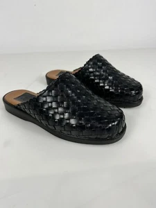 Decoy’s By Auditions Woman’s Size 6 1/2 WW Blue Leather Over Mules Shoes-770 - Picture 1 of 6