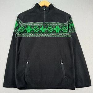 Polo Ralph Lauren 1/4 Zip Fleece Sweatshirt Youth Large 14-16 Black Mockneck - Picture 1 of 12