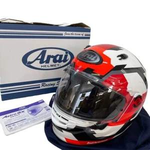 Arai Full Face Helmet ASTRO GX FACE  White/Red Size:L From Japan Free Shipping - Picture 1 of 10