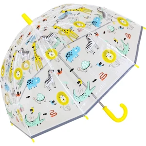 Children's Kids See Through Dome Jungle Animals Umbrella Boys girls (SUS029) - Picture 1 of 2