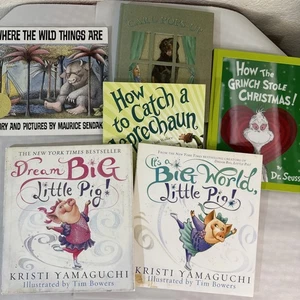 Lot of 6 Childrens Books with Kristi Yamaguchi Signed Autograph & Dr Seuss - Picture 1 of 24