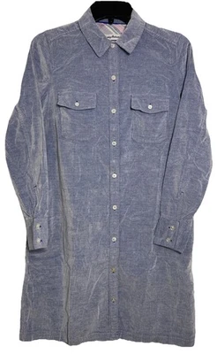 NWOT Tommy Bahama Women’s XS Corduroy Shirt Dress Light Blue * Missing Belt - Image 1 of 4