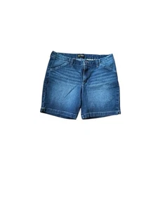 Lee Women’s Regular Fit Mid Rise Blue Shorts Size 14M 7” Inseam - Picture 1 of 7