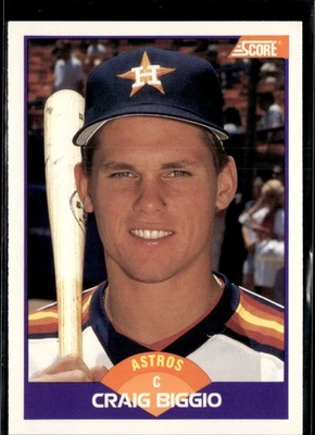 1989 Score Baseball Rookie #237 CRAIG BIGGIO Houston Astros RC G7 - Image 1 of 2