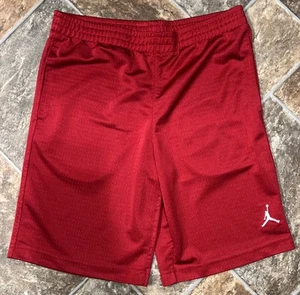 Air Jordan Red Mesh Athletic Gym Workout Shorts Youth Small 8-10 - Picture 1 of 9