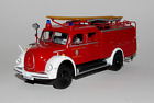 Camion Miniature Pompier Magirus Deutz Mercur Tlf15 1954   Hachette   1 43