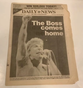 Bruce Springsteen-New York Daily News cover-The Boss Comes Home- August 19, 1985 - Picture 1 of 4