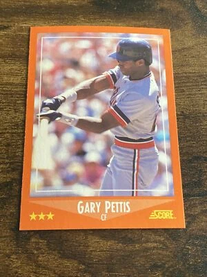 1988 Score Rookie and Traded #38T Gary Pettis Tigers C4343* - Image 1 of 2
