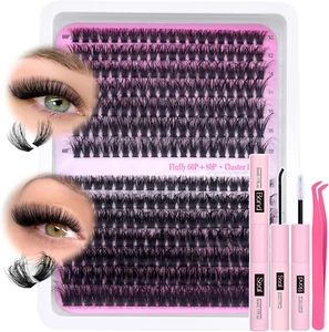Fluffy Individual Eyelashes Kit 280Pcs Clusters Lashes Kit DIY Lash Extension D - Picture 1 of 7