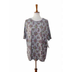 Lularoe Damen Irma Oberteil Kurzarm Pullover Shirt Grau S Small  - Bild 1 von 7
