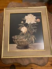 C L Murphy Turner Wall Accessory Art Deco White Peonies In Glass Bowl Picture