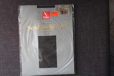 Vintage Falke Seidenglatt Strumpfhose Gr. 38-40 Anthrazit 15 den B-Sorte Neu - Bild 1 von 3