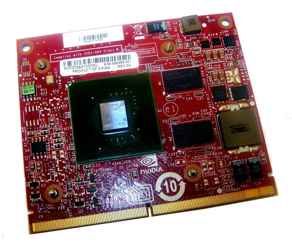 NVIDIA GFX Puma 1GB MXM 3.0 Laptop Video Graphics Card 660499-001 - Image 1 of 1