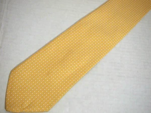 Brooks Brothers 346 Mens Necktie Tie Yellow White Checkered Stain Resistant 60" - Picture 1 of 4