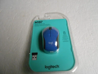 NEW Logitech M187 Mini Mouse # 910-002728 ( BLUE) - Image 1 of 3