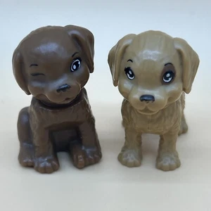 Mattel Barbie Puppy Dog Lot Of 2 Plastic Small Figures Barbie Doll Pets - Picture 1 of 17