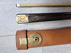 John Roberts Jr. Snooker Queue ca 1890 Billard Cue Kö Leder Köcher leather case - Bild 1 von 17