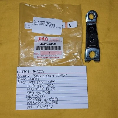 NUEVO OEM SUZUKI BRAZO FRENO TRASERO TS185/TS100/TS125 SP100 (64451-48000) AHRMA Foto 1 de 4
