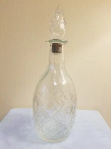 Vintage Wine Decanter 1967 London Winery Canada Clear Pressed Glass - Picture 1 of 14