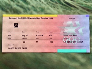 1984 Olympic Track and Field Ticket Stub. August 10. LA Memorial Coliseum. - Picture 1 of 3