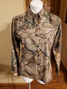 Game Winner Women's Sz M Button Camo Real Tree Shirt - L/S - Picture 1 of 4