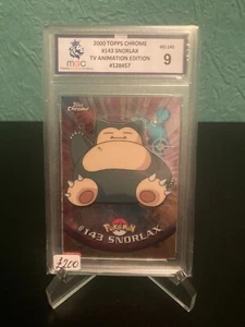 2000 TOPPS CHROME #143 SNORLAX TV ANIMATION EDITION #128457 MGC PSA grade 09 - Picture 1 of 2