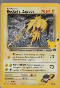 Rocket's Zapdos 15/132 - Pokemon Celebrations - TCG - Rare Holo - Picture 1 of 1
