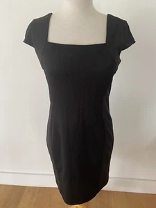 Sharagano Women's Short Sleeve A-Line Dress Black Size 4 - Picture 1 of 9