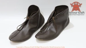 Medieval Era Haithabu Leather Shoes | Renaissance Viking Footwear - Picture 1 of 12