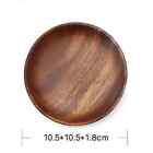 Round Solid Wood Plate Whole Wood Fruit Dishes Wooden Saucer Tea Tray Dessert