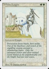 White Knight Revised Edition Near Mint (Miscut/Off center) MTG Magic DNA GAMES