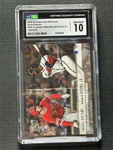2018 Topps Now SHOHEI OHTANI/RONALD ACUNA JR Award RC #AW-3 CGC 10 Gem Mint - Picture 1 of 2