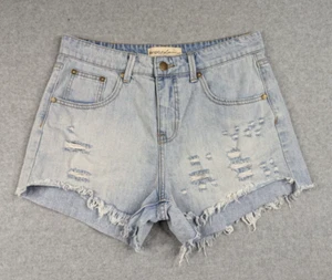 Rip Curl Denim Shorts Womens 28 / 11 Blue Mid Rise Cut Off Casual Summer Beach - Picture 1 of 21