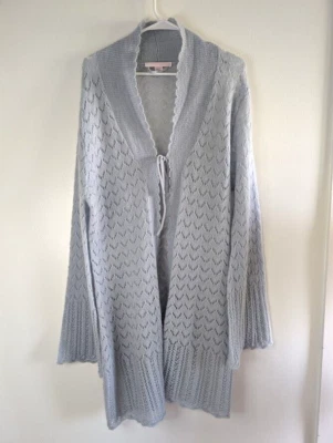 Cárdigan suéter grande de lana mohair coqueta plumero de hadas Victoria's Secret Y2K Foto 1 de 4