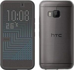 HTC Dot View Ghiaccio Custodia Premium per HTC One M9, Onice Nero - Foto 1 di 7