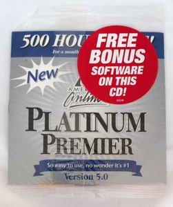 AOL Platinum Premier v5.0 500 Hours Free (American Online) Unopened - Picture 1 of 2