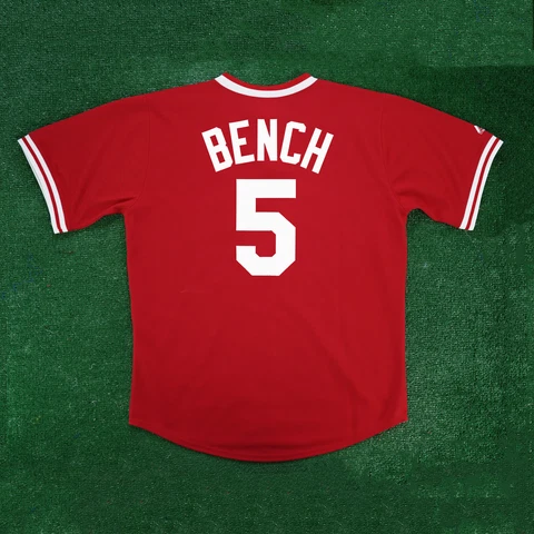 Johnny Bench Cincinnati Reds Cooperstown Throwback Men's Red Jersey Cover