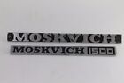 Vintage Russian Moskvitch 1500 Rear & Side Emblem 1970's