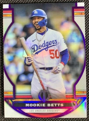 2023 Topps Tribute Mookie Betts Purple Parallel 27/50 #45 - Image 1 of 2