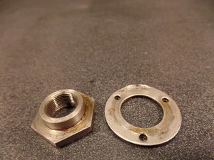 1974 74 YAMAHA SC500 SC 500 REAR MOTOR DRIVE CHAIN GEAR NUT  - Picture 1 of 6