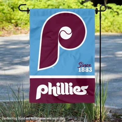 Bandera de jardín retro vintage retro de los Philadelphia Phillies y pancarta de patio Foto 1 de 4